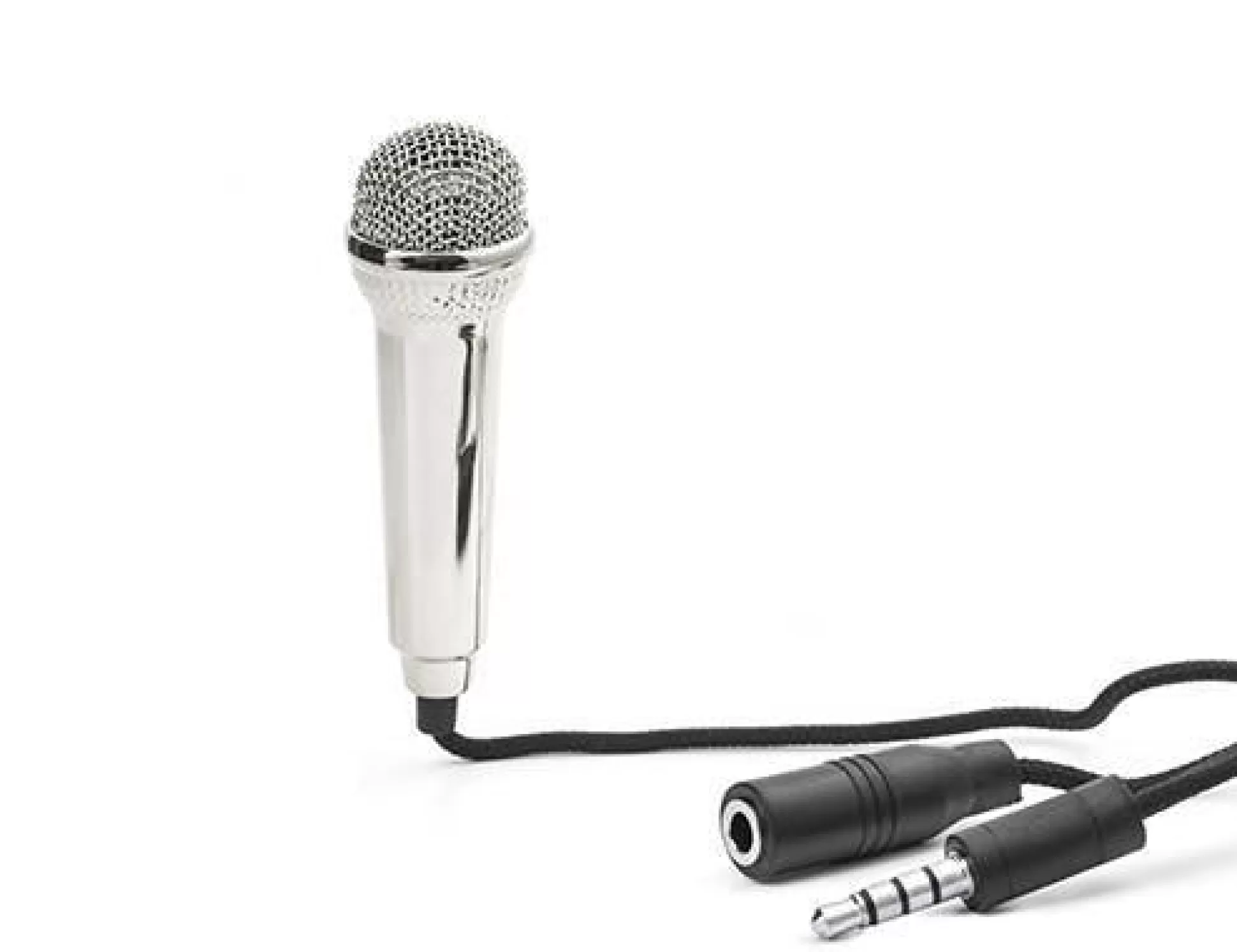 Kikkerland Mini Karaoke Silver Microphone Clearance