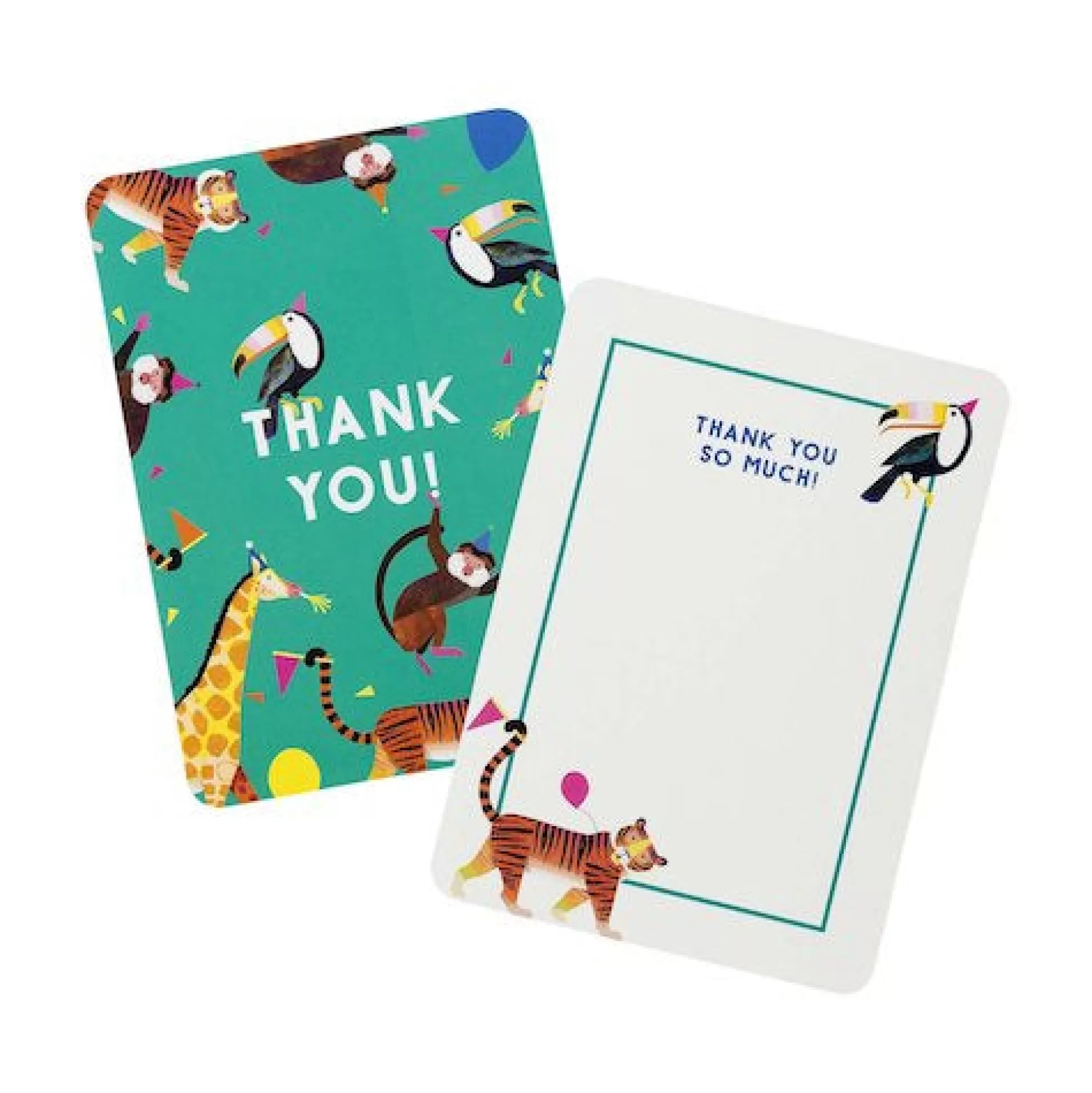 Talking Tables Party Animals Pack Of 8 Thank You Cards Shop